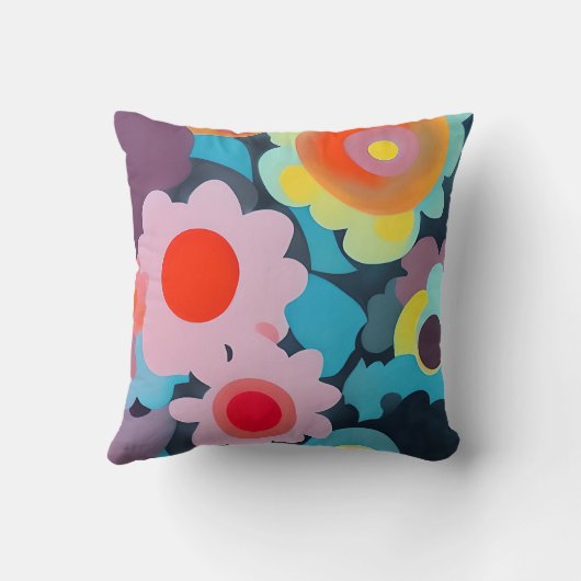 Retro-Mod-Blume Kissen (Rückseite)