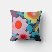 Retro-Mod-Blume Kissen (Vorderseite)