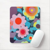Retro-Mod-Blume Mousepad (Mit Mouse)