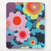 Retro-Mod-Blume Mousepad (Vorne)