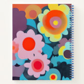 Retro-Mod-Blume Notizblock (Rückseite)