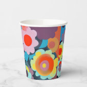 Retro-Mod-Blume Pappbecher (Links)