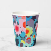 Retro-Mod-Blume Pappbecher (Rechts)