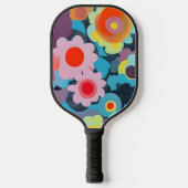Retro-Mod-Blume Pickleball Schläger (Vorderseite)