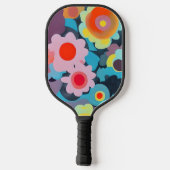 Retro-Mod-Blume Pickleball Schläger (Rückseite)