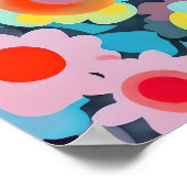 Retro-Mod-Blume Poster (Ecke)