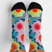 Retro-Mod-Blume Socken (Oben)