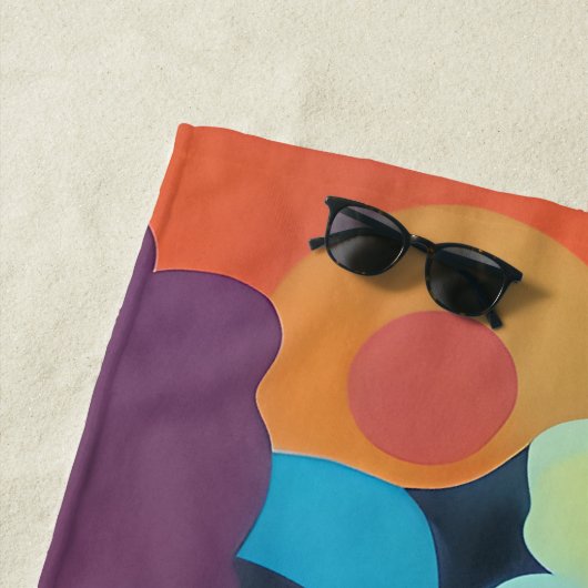 Retro-Mod-Blume Strandtuch (Beispiel)