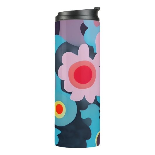 Retro-Mod-Blume Thermosbecher (Nach links gedreht)