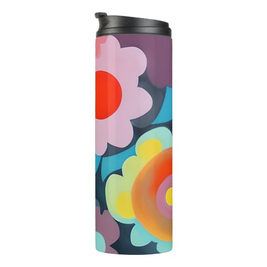 Retro-Mod-Blume Thermosbecher (Nach rechts gedreht)