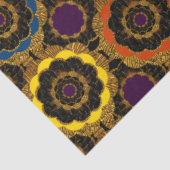 Retro-Mod-Blumen-Digitalkunstmuster-Design Seidenpapier (Ausschnitt)