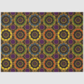 Retro-Mod-Blumen-Digitalkunstmuster-Design Seidenpapier (Vorderseite)