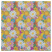 Retro Mod Blumen Stoff (Muster)
