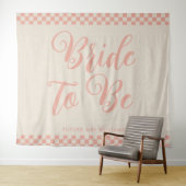Retro-Mod-Braut als Brautparty-Hintergrund Wandteppich (Beispiel (Horizontal))