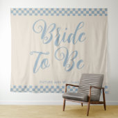 Retro-Mod-Braut als Brautparty-Hintergrund Wandteppich (Beispiel (Horizontal))