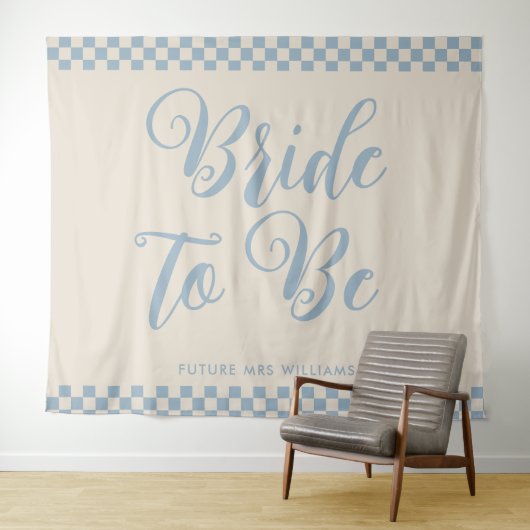 Retro-Mod-Braut als Brautparty-Hintergrund Wandteppich (Beispiel (Horizontal))