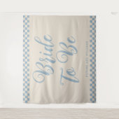 Retro-Mod-Braut als Brautparty-Hintergrund Wandteppich (Vorderseite)