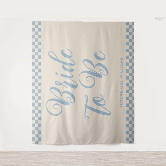 Retro-Mod-Braut als Brautparty-Hintergrund Wandteppich (Vorderseite)