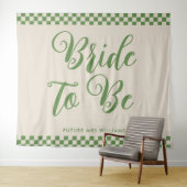 Retro-Mod-Braut als Brautparty-Hintergrund Wandteppich (Beispiel (Horizontal))