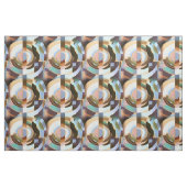 Retro Mod Brown und blaues Grapic Kreis-Muster Stoff (Yard (91,4 cm))