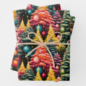 Retro Mod Christbaum Extravaganza Geschenkpapier Set (Beispiel)