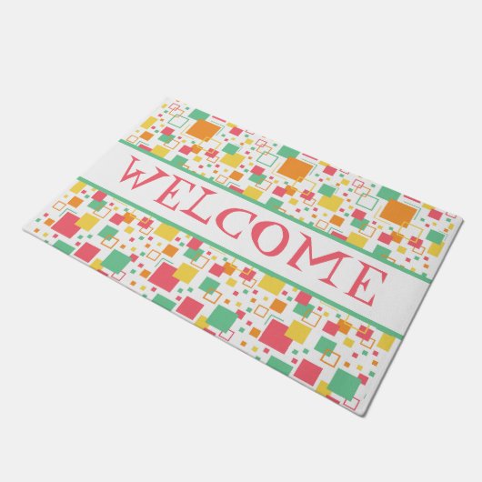 Retro Mod Citrus Fußmatte (Schrägansicht)