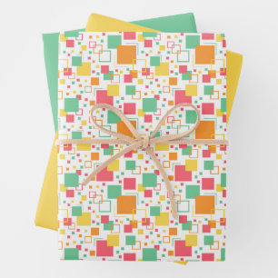 Retro Mod Citrus Geschenkpapier Set