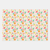 Retro Mod Citrus Geschenkpapier Set (Vorderseite)