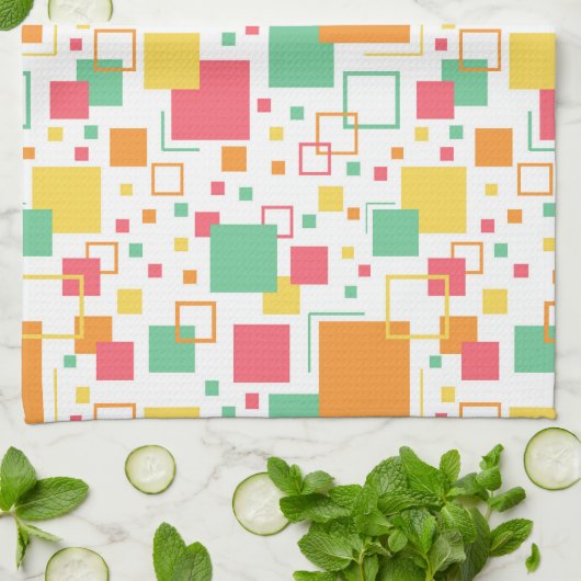 Retro Mod Citrus Geschirrtuch (Gefaltet)