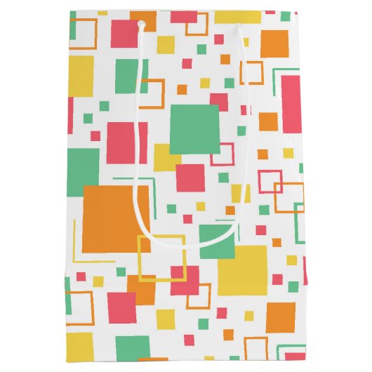 Retro Mod Citrus Mittlere Geschenktüte (Rückseite)