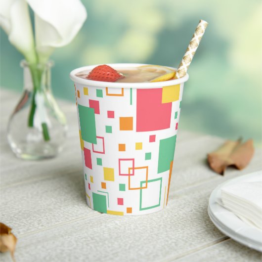 Retro Mod Citrus Pappbecher (In Situ)