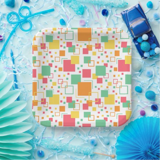 Retro Mod Citrus Pappteller (Party)