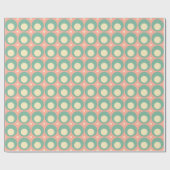 Retro Mod Dots Muster Rosa und Aquamarin Geschenkpapier (Flach)