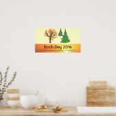 Retro Mod Earth Day 2016 Print Poster (Küche)