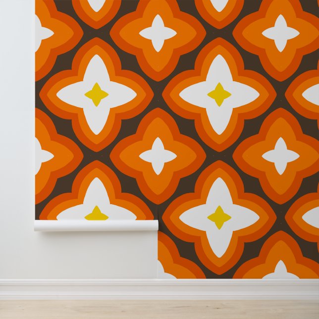 Retro-Mod-Farbtapete Tapete (Anwendung)