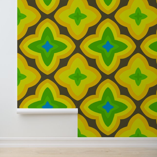 Retro-Mod-Farbtapete Tapete (Anwendung)