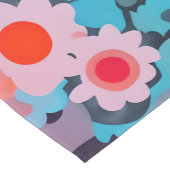 Retro mod flowers  kurzer tischläufer (Ecke)