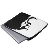 Retro Mod Frau Laptopschutzhülle (Vorne Knopf)
