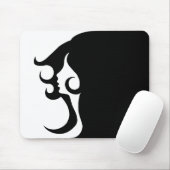 Retro Mod Frau Mousepad (Mit Mouse)