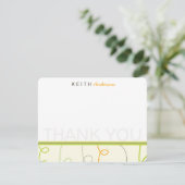 Retro Mod Fun Scribbles Kindergeburtstag Dankeskarte (Stehend Vorderseite)