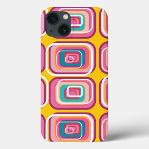 Retro Mod-Funky rosa Quadrat-Muster-Telefon-Kasten Case-Mate iPhone Hülle