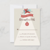 Retro Mod Geometric Christmas RSVP Card Einladung (Rückseite)