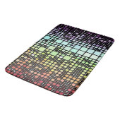Retro Mod Geometric Groovy Funky Neurogender Pride Badematte (Schrägansicht)