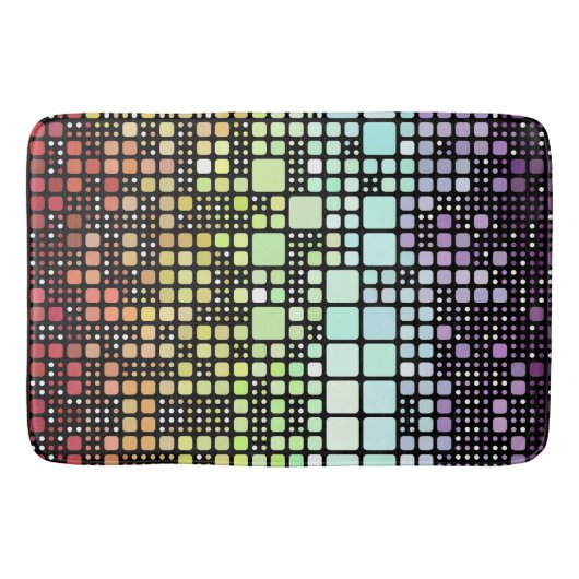 Retro Mod Geometric Groovy Funky Neurogender Pride Badematte (Vorderseite)
