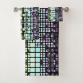 Retro Mod Geometric Groovy Funky Neurogender Pride Badhandtuch Set (Insitu)