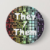 Retro Mod Geometric Groovy Funky Neurogender Pride Button (Vorderseite)