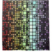 Retro Mod Geometric Groovy Funky Neurogender Pride Duschvorhang (Vorderseite)