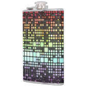 Retro Mod Geometric Groovy Funky Neurogender Pride Flachmann (Links)