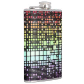 Retro Mod Geometric Groovy Funky Neurogender Pride Flachmann (Rechts)