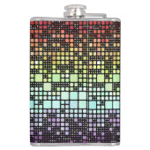 Retro Mod Geometric Groovy Funky Neurogender Pride Flachmann (Rückseite)